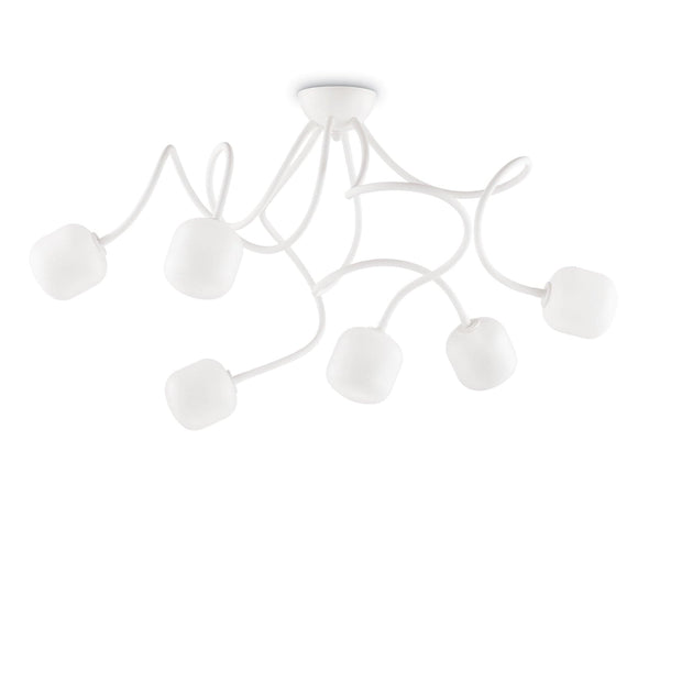 Plafoniera Octopus PL6 Bianco