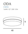 Plafoniera Oda C0194 Nero (1)