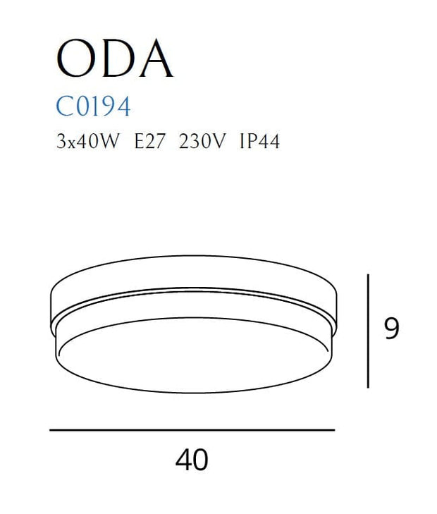 Plafoniera Oda C0194 Nero (1)
