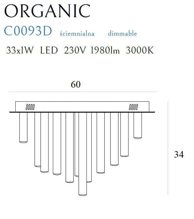 Plafoniera Organic C0093D Rame (2)