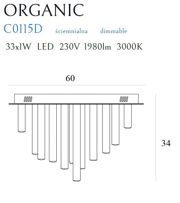 Plafoniera Organic C0115D Cromo (2)