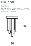 Plafoniera Organic C0117D Cromo (1)