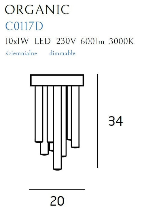 Plafoniera Organic C0117D Cromo (1)