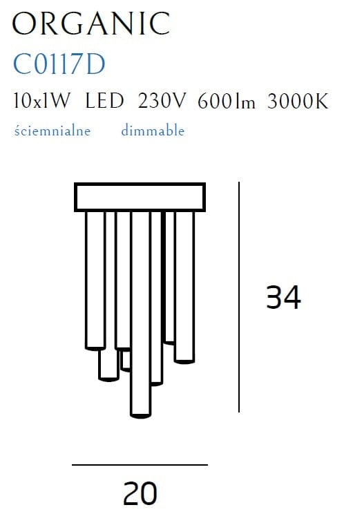 Plafoniera Organic C0117D Cromo (1)