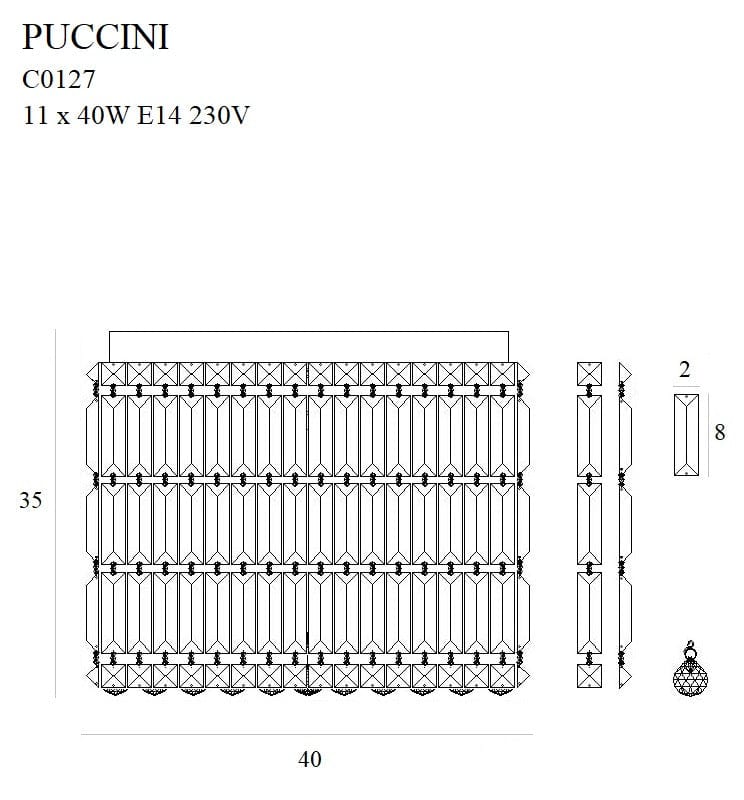 Plafoniera Puccini C0127 Cromo (3)