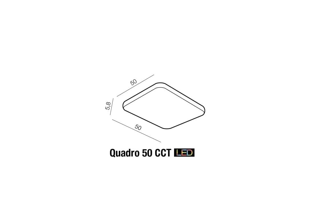 Plafoniera Quadro 50 AZ2759 Nero (1)