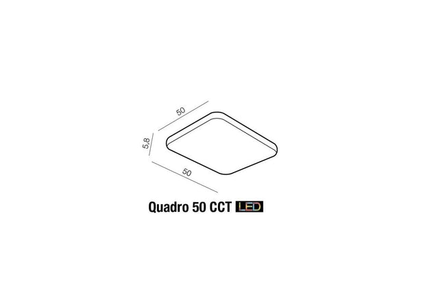 Plafoniera Quadro 50 AZ2759 Nero (1)