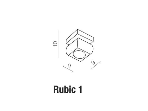 Plafoniera Rubic 1 AZ0489 Cromo (1)