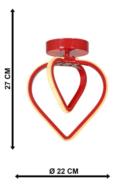 Oyo Plafoniera Sevinc Rosso