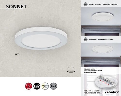 Plafoniera Sonnet 1489 Bianco (3)