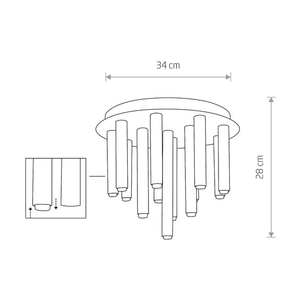 Nowodvorski Plafoniera Stalactite XIII Ottone