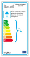 Plafoniera Tower PL1 Small Square Bianco (1)