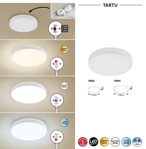 Plafoniere da esterno Tartu 7893 Bianco (4)