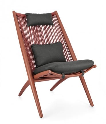 Bizzotto Poltrona da giardino Aloha Antracite