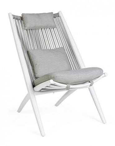 Bizzotto Poltrona da giardino Aloha Bianco