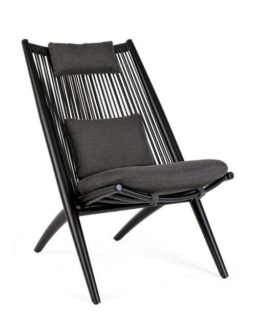 Bizzotto Poltrona da giardino Aloha Nero