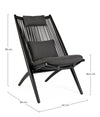 Bizzotto Poltrona da giardino Aloha Nero