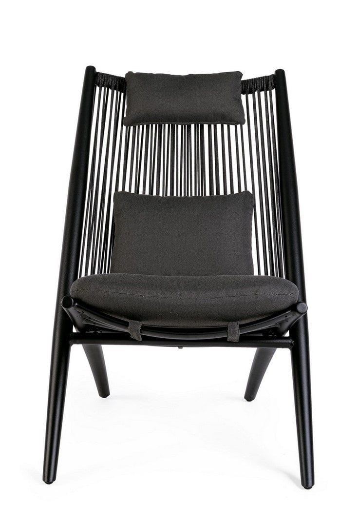 Bizzotto Poltrona da giardino Aloha Nero