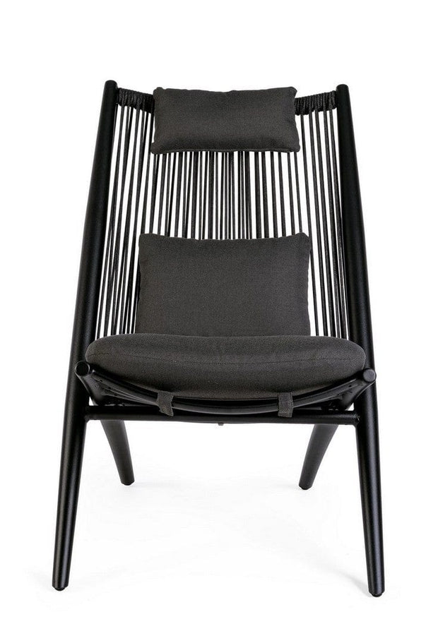 Bizzotto Poltrona da giardino Aloha Nero