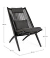Bizzotto Poltrona da giardino Aloha Nero