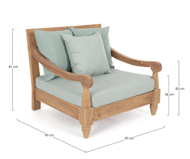 Bizzotto Poltrona da giardino Bali Blu