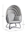Bizzotto Poltrona da giardino Eldon Antracite