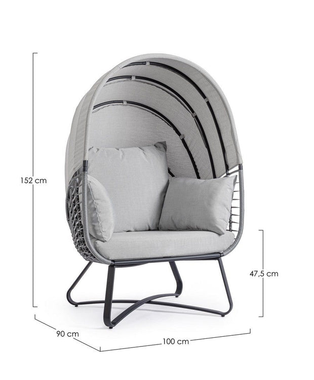 Bizzotto Poltrona da giardino Eldon Antracite
