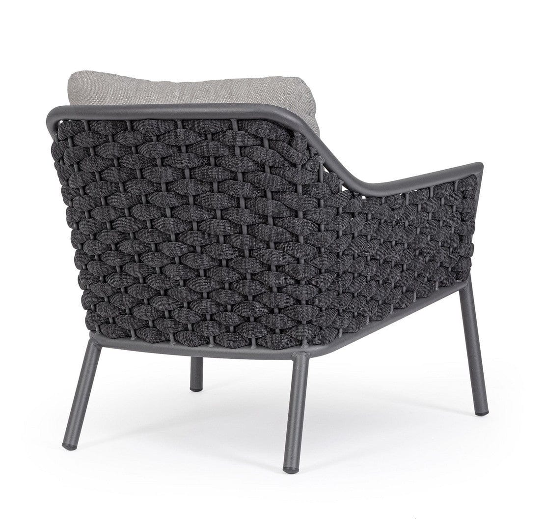 Bizzotto Poltrona da giardino Everly Grigio