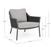 Bizzotto Poltrona da giardino Everly Grigio