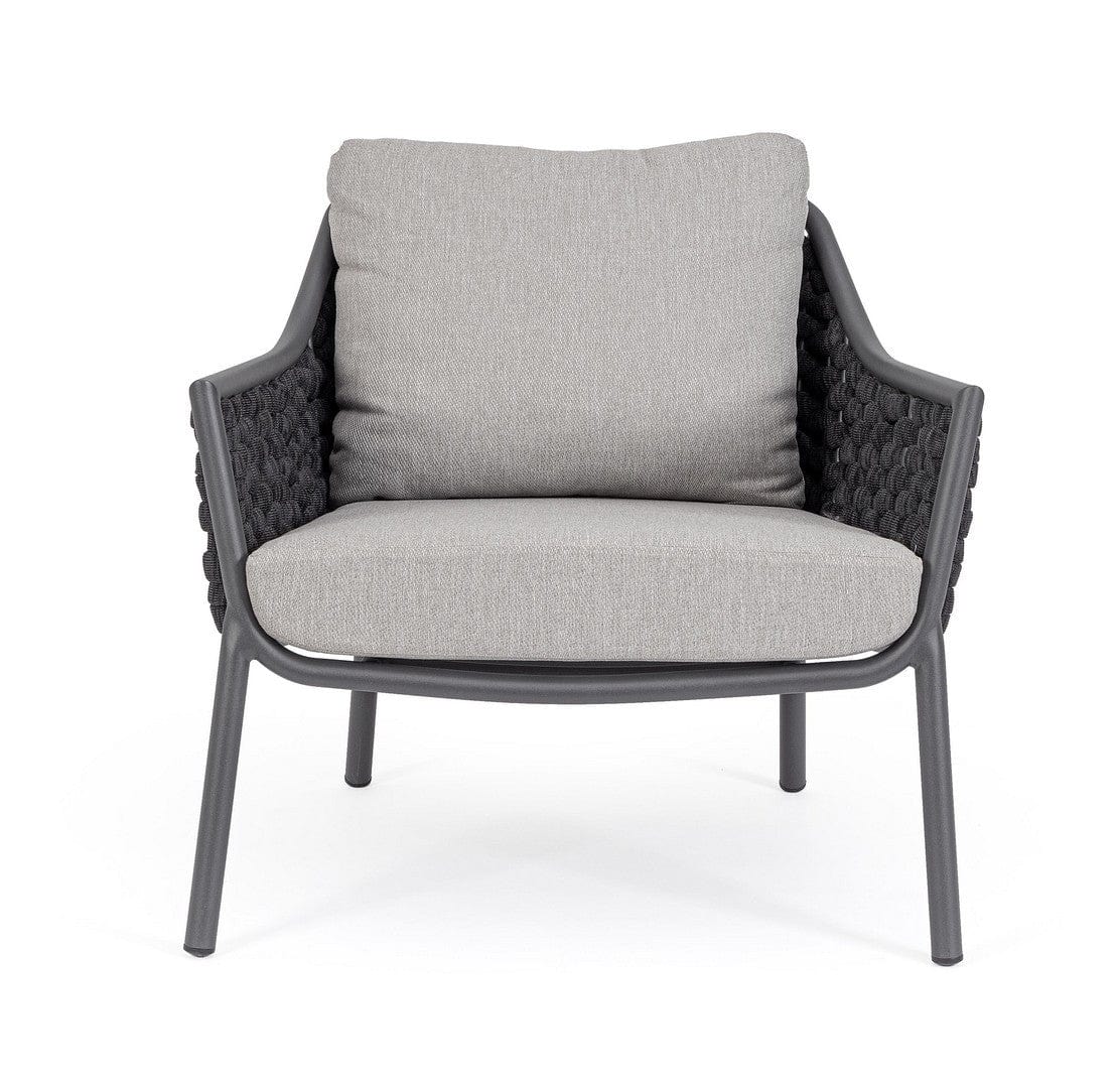 Bizzotto Poltrona da giardino Everly Grigio