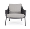 Bizzotto Poltrona da giardino Everly Grigio