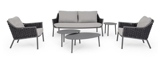 Bizzotto Poltrona da giardino Everly Grigio