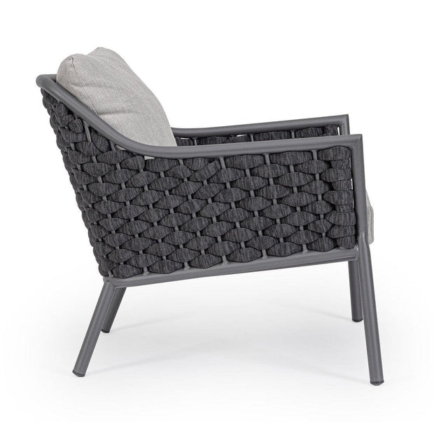 Bizzotto Poltrona da giardino Everly Grigio