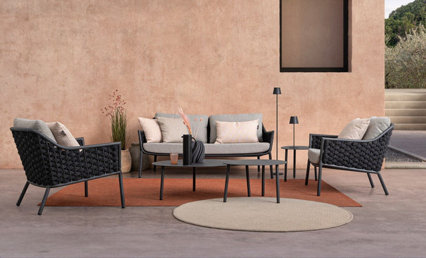 Bizzotto Poltrona da giardino Everly Grigio