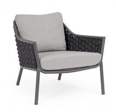 Bizzotto Poltrona da giardino Everly Grigio