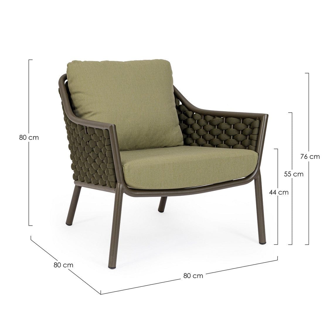 Bizzotto Poltrona da giardino Everly Verde