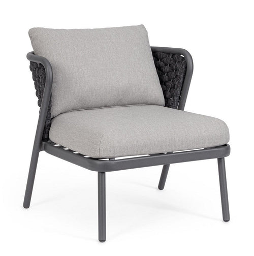 Bizzotto Poltrona da giardino Harlow Grigio