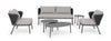 Bizzotto Poltrona da giardino Harlow Grigio