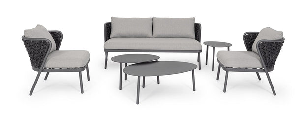 Bizzotto Poltrona da giardino Harlow Grigio