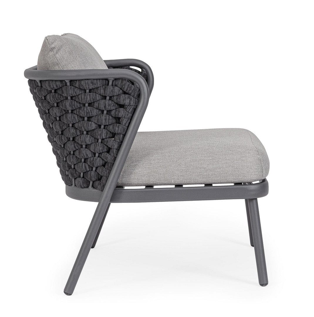 Bizzotto Poltrona da giardino Harlow Grigio