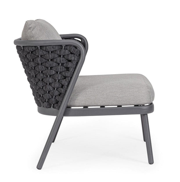 Bizzotto Poltrona da giardino Harlow Grigio