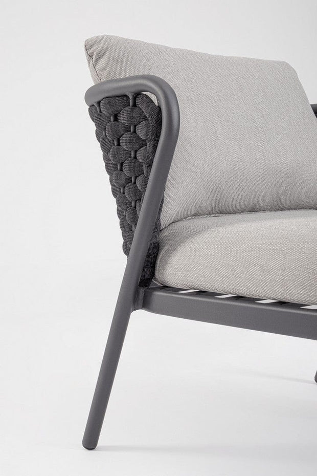 Bizzotto Poltrona da giardino Harlow Grigio