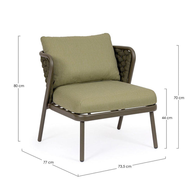 Bizzotto Poltrona da giardino Harlow Verde