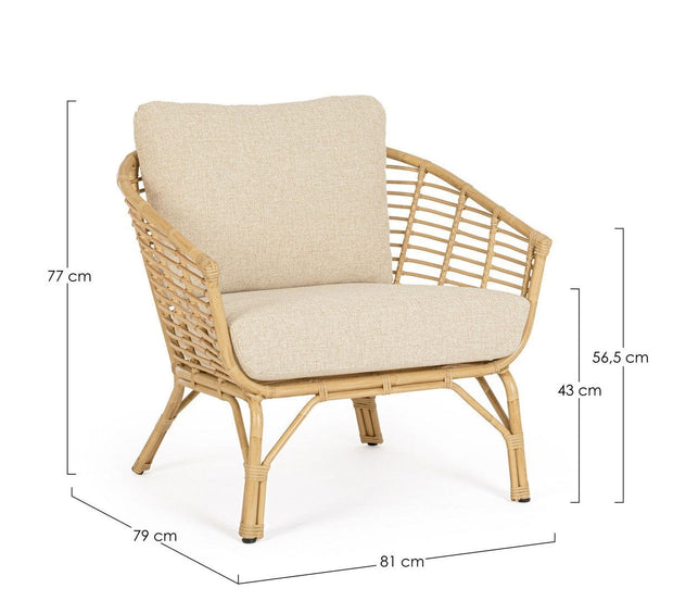 Bizzotto Poltrona da giardino Mabel Beige