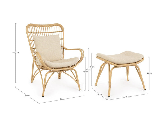 Bizzotto Poltrona da giardino Maela Beige