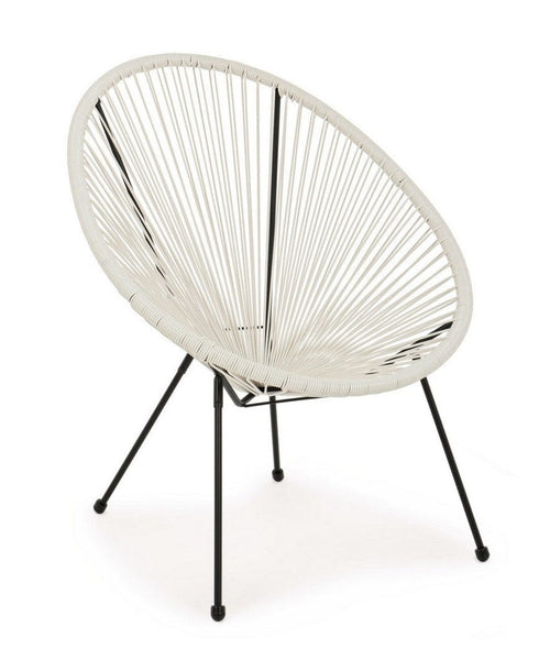 Bizzotto Poltrona da giardino Parker Bianco