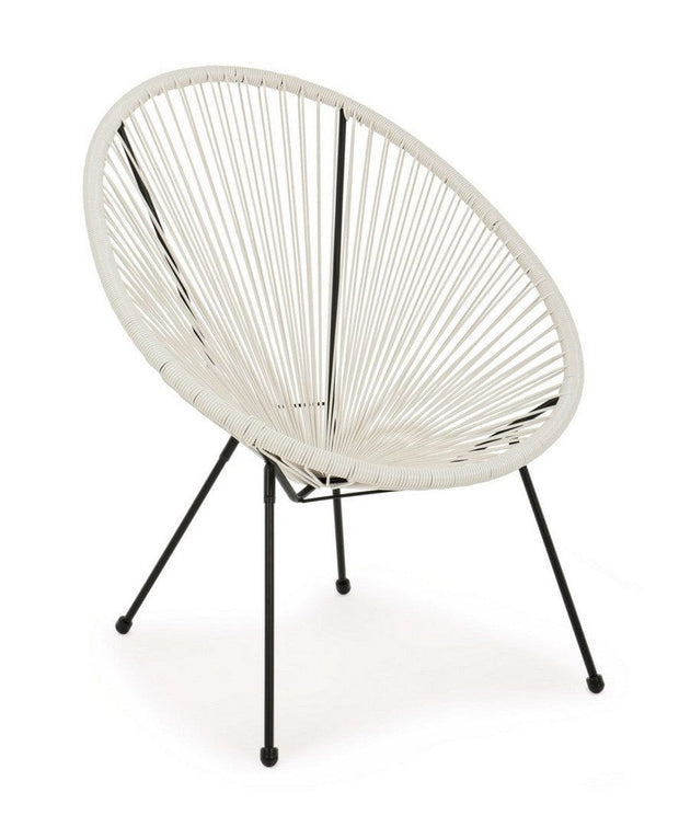 Bizzotto Poltrona da giardino Parker Bianco