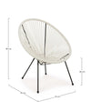 Bizzotto Poltrona da giardino Parker Bianco