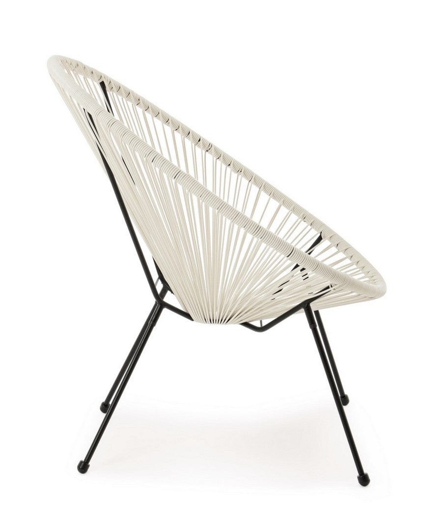 Bizzotto Poltrona da giardino Parker Bianco