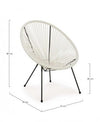 Bizzotto Poltrona da giardino Parker Bianco